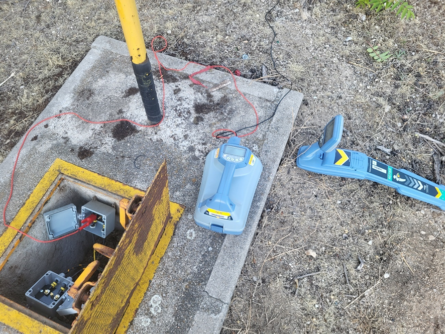 Progeo Conexión del transmisor a una toma de potencia de tubería de gas en Madrid.